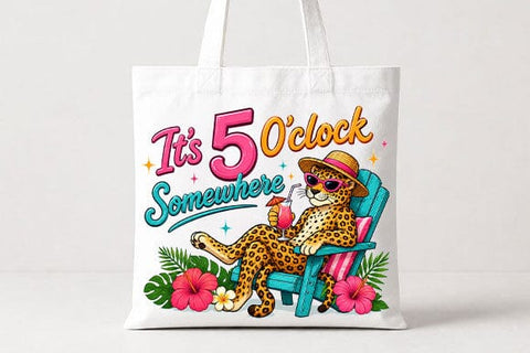 It's 5 O'Clock Somewhere PNG | Tropical Happy Hour Sublimation Design SVG BillahCrafts 
