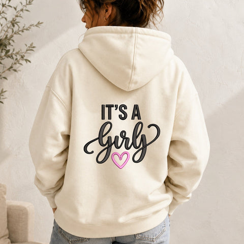 It’s a Girl Embroidery Design – Baby Girl Announcement Machine Embroidery File, Newborn Gender Reveal Heart Design Embroidery/Applique DESIGNS PatternFeed8 