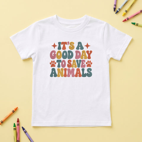 It's a Good Day to Save Animals Embroidery Design – Retro Animal Rescue Paw Print Machine Embroidery File Embroidery/Applique DESIGNS PatternFeed8 