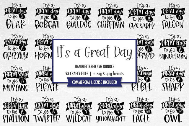 It's a Great Day to Be A ... Mascot SVG Bundle SVG Beck McCormick 