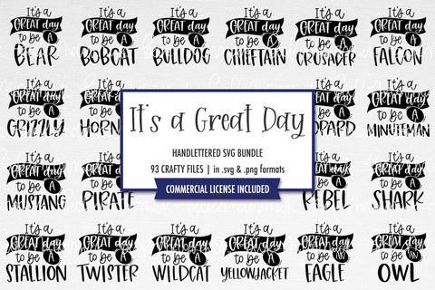 It's a Great Day to Be A ... Mascot SVG Bundle SVG Beck McCormick 