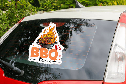 Its bbq time Sticker Design Sublimation Regulrcrative 