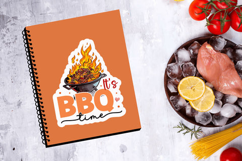 Its bbq time Sticker Design Sublimation Regulrcrative 