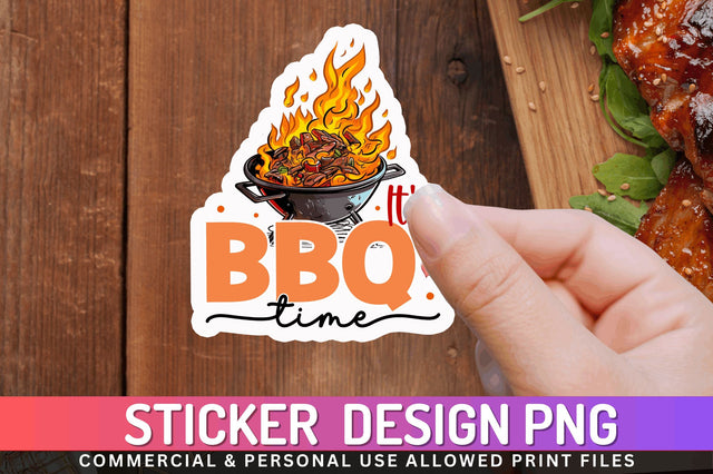 Its bbq time Sticker Design Sublimation Regulrcrative 