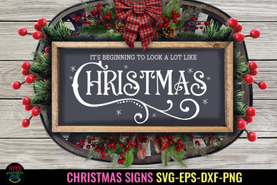 It's Beginning to Look a Lot Like Christmas SVG I Holiday SVG SVG Happy Printables Club 