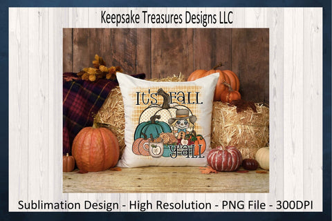 It's Fall Y'all Hand Drawn Sublimation PNG Printable, Digital Download Sublimation Keepsake Treasures Designs LLC. 