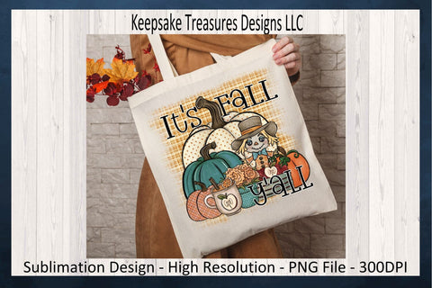 It's Fall Y'all Hand Drawn Sublimation PNG Printable, Digital Download Sublimation Keepsake Treasures Designs LLC. 