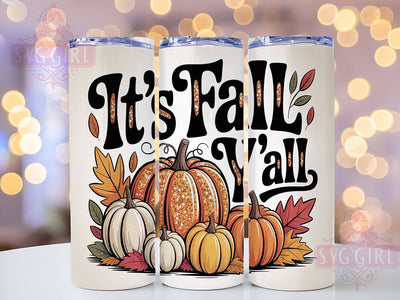 It’s Fall Y’all Pumpkin Spice Tumbler, Pumpkin Tumbler Wrap, Fall Mug Design, 20oz Sublimation, Autumn Pumpkin Cup, Fall Yall Wrap, Pumpkin Spice Tumbler Sublimation SvggirlplusArt 