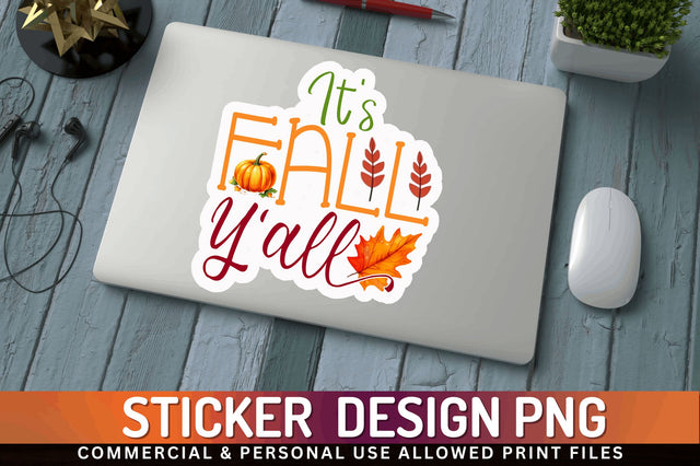 Its fall yall Sticker Design Sublimation Regulrcrative 