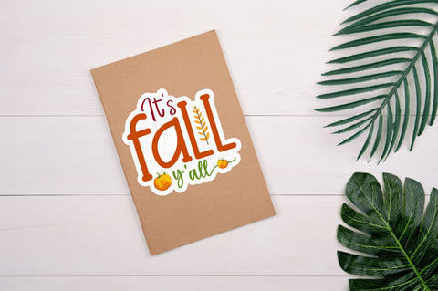 Its fall yall Sticker Design SVG Regulrcrative 