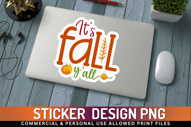 Its fall yall Sticker Design SVG Regulrcrative 