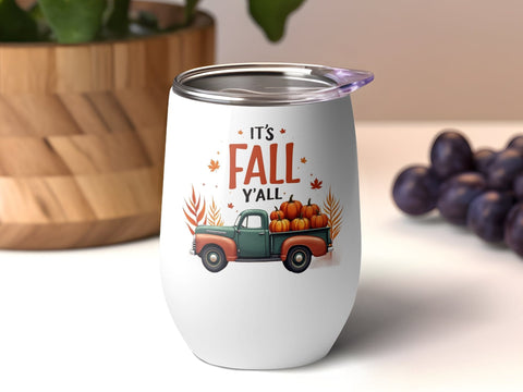 It's Fall Yall Vintage Truck Pumpkins Sublimation PNG Sublimation Luvleigh Digitals 