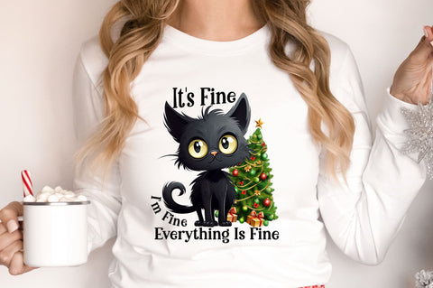 It's fine i'm fine everything is fine png design Sublimation Regulrcrative 