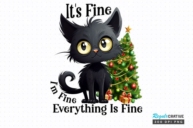 It's fine i'm fine everything is fine png design Sublimation Regulrcrative 