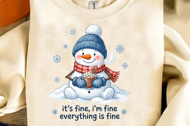 It's Fine I'm Fine Everything is Fine Sublimation SVGista 