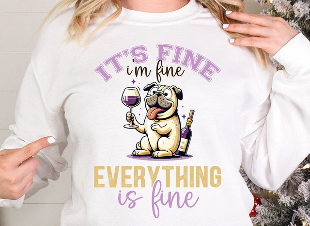 It's Fine I'm Fine Everything is Fine T-shirt Design SVG CraftingStudio 