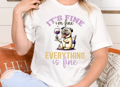 It's Fine I'm Fine Everything is Fine T-shirt Design SVG CraftingStudio 