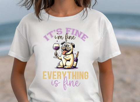 It's Fine I'm Fine Everything is Fine T-shirt Design SVG CraftingStudio 