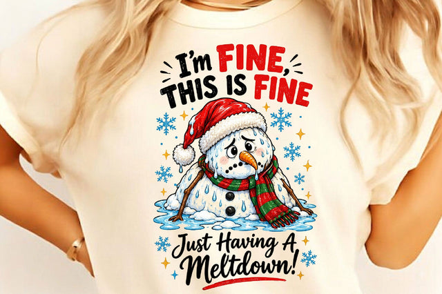 It's Fine I'm Fine PNG, Christmas PNG Sublimation SVGista 