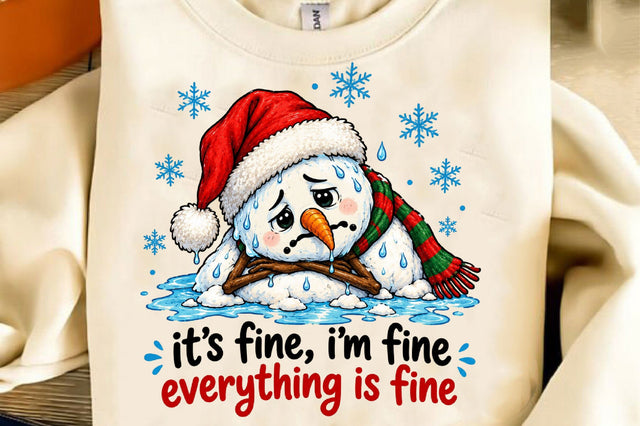 It's Fine I'm Fine PNG, Christmas PNG Sublimation SVGista 