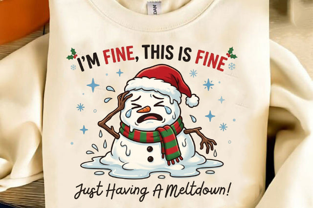 It's Fine I'm Fine PNG, Christmas PNG Sublimation SVGista 