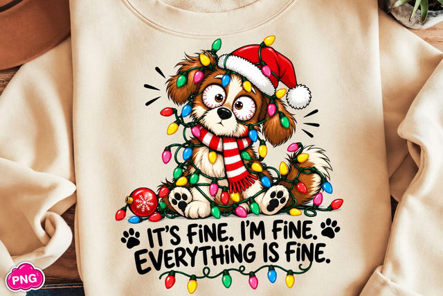 It's Fine. I'm Fine PNG, Trending Christmas PNG Sublimation DesignPlante 503 
