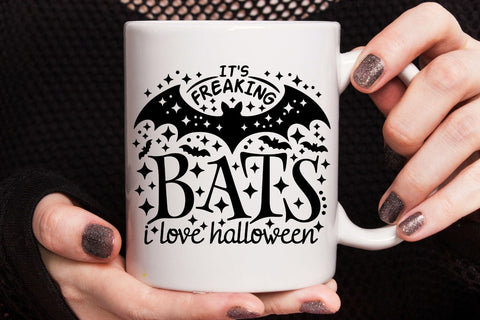 It's Freaking Bats I Love Halloween| Funny Halloween SVG Cutting Files. SVG CosmosFineArt 