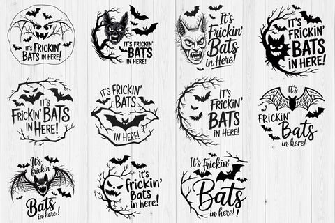 It's Frickin Bats In Here SVG For Halloween Door Hanger Bats In Here SVG SVG DesignDestine 