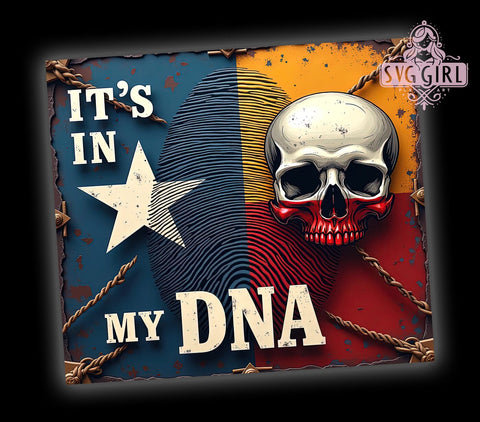 It's in My DNA Tumbler, 20oz Sublimation Wrap, Inspirational Drinkware, Unique Tumbler Design, DNA Theme Tumbler, Digital Download, Custom Tumbler Art, Science Lover Gift Sublimation SvggirlplusArt 