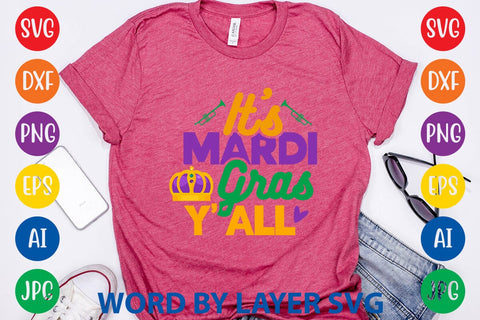 It's Mardi Gras Y'all SVG DESIGN SVG Rafiqul20606 