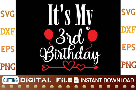 It's My 3rd Birthday svg SVG designer krishna 