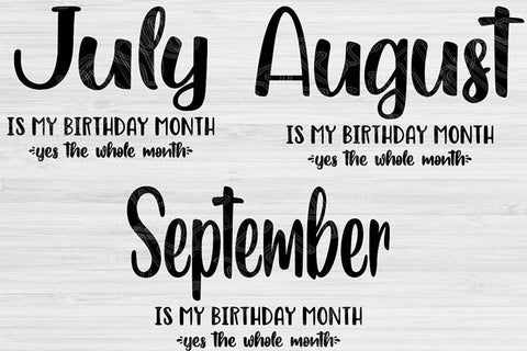 Its My Birthday Svg Bundle, Is My Birthday Month Yes The Whole Month Svg Files for Cricut, Birthday Shirt Svg, September Girl Svg, October SVG TiffsCraftyCreations 