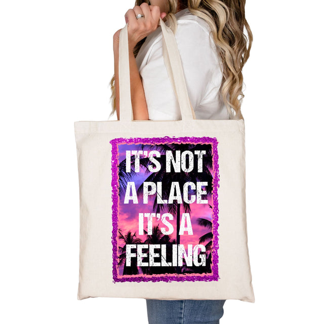 It's Not A Place It's A Feeling - Beach Vacation Vibes Sublimation PNG | Tropical Paradise Design Sublimation So Fontsy VIP Design Shop 