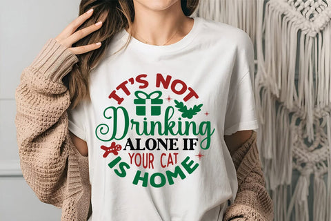 Its not drinking alone if your cat is home SVG Angelina750 