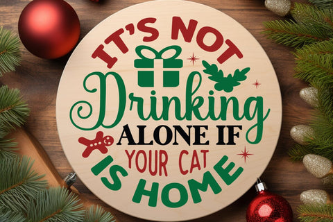Its not drinking alone if your cat is home SVG Angelina750 