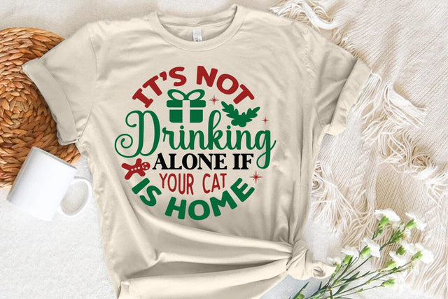 Its not drinking alone if your cat is home SVG Angelina750 