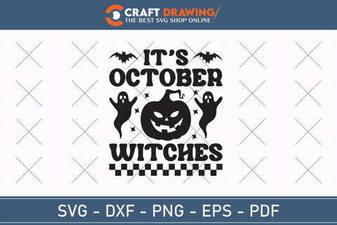 It`s October Witches Halloween Svg Halloween Svg , Halloween Clipart, Ghost Svg, Halloween Shirt Svg, Hippie Svg, Retro Svg, Svg Bundle, Sublimation Designs SVG Debashish Barman 