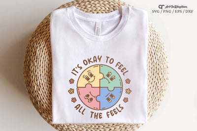 It's ok to feel all the feels Svg, Mental Health Svg, Positive Svg, Self-Care Svg SVG Artinrhythm shop 