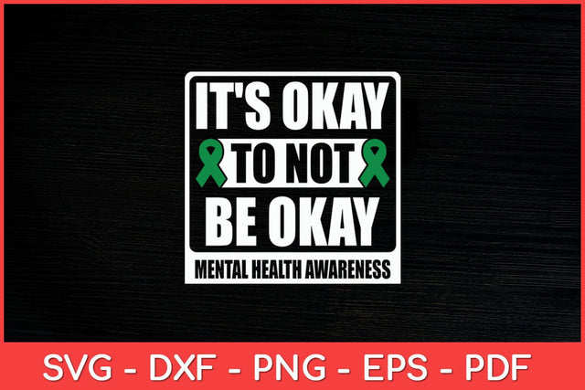 It's Okay To Not Be Okay Human Brain Counselor Therapist Svg Design SVG artprintfile 