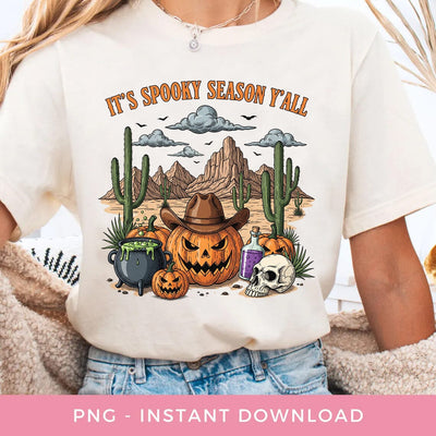 Its Spooky Season Yall Halloween PNG Sublimation BOO-design 