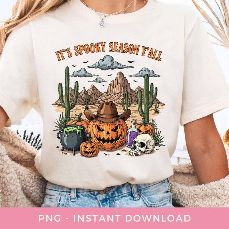 Its Spooky Season Yall Halloween PNG Sublimation BOO-design 
