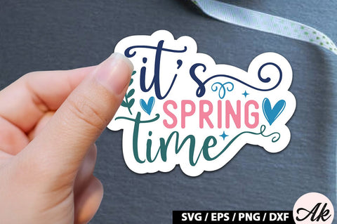It's spring time Sticker SVG SVG akazaddesign 