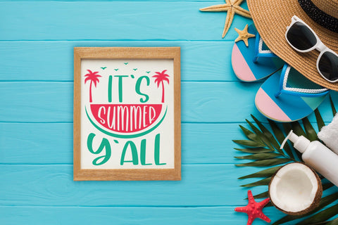It's Summer Y'all, Summer Sign SVG SVG CraftLabSVG 