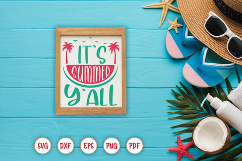 It's Summer Y'all, Summer Sign SVG SVG CraftLabSVG 
