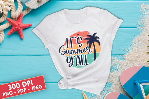 It's Summer Y'all, Summer Sublimation Sublimation CraftLabSVG 