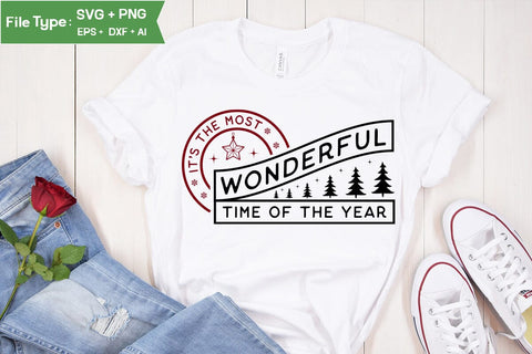 It's The Most Wonderful Time Of The Year Round Ornament SVG Design, Christmas Round Ornament SVG Design, Christmas SVG Design, SVGs, Food & Drink, Print & Cut, Quotes and Sayings SVG DesignPlante 503 