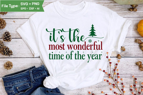 It's The Most Wonderful Time Of The Year Round Sign SVG Design,Farmhouse Christmas Round Sign SVG Design, Christmas SVG Design, SVGs, Food & Drink, Print & Cut, Quotes and Sayings SVG DesignPlante 503 