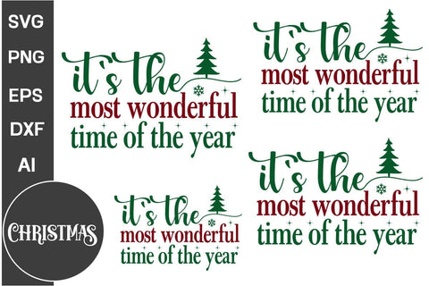 It's The Most Wonderful Time Of The Year Round Sign SVG Design,Farmhouse Christmas Round Sign SVG Design, Christmas SVG Design, SVGs, Food & Drink, Print & Cut, Quotes and Sayings SVG DesignPlante 503 
