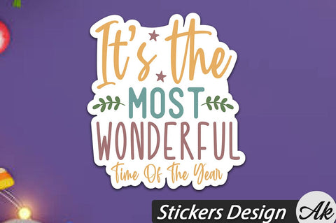 Its the most wonderful time of the year Stickers Design SVG akazaddesign 
