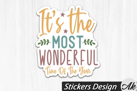 Its the most wonderful time of the year Stickers Design SVG akazaddesign 